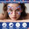 6Pcs Independence Day Temporary Tattoos, Patriotic Glitter Face Stickers